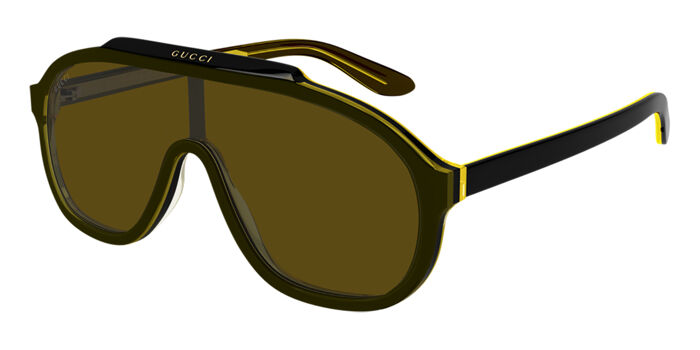 Gucci GG1038S 002 Square Shiny Havana Sunglasses  display picture 2