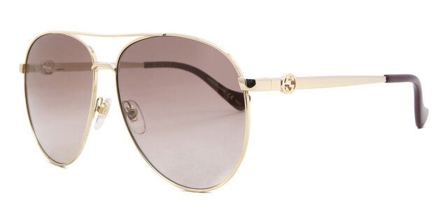 NEW GUCCI AVIATOR SUNGLASSES GUCCI GG1088S 002 GOLD BROWN EYEWEAR Gucci - GG1088S (002) – Good See Co main image 2