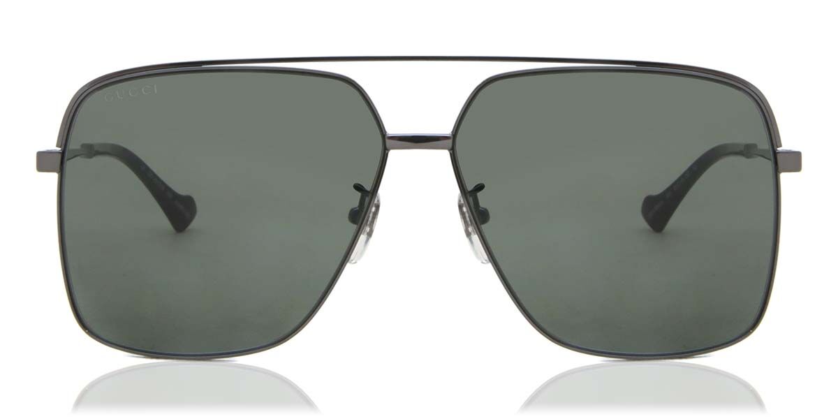 Gucci GG1099SA Asian Fit 001 Pilot Ruthenium Grey Sunglasses