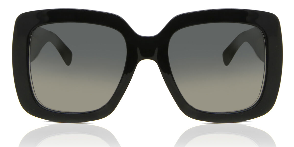 Gucci GG0141SN 001 Square Shiny Black Sunglasses | SmartBuyGlasses US