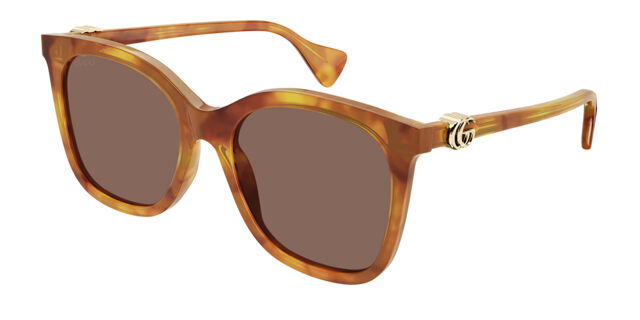 Gucci GG1071S 003 Cat Eye Shiny Blond Havana Sunglasses  display picture 1