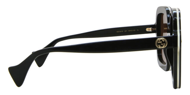 Gucci GG1241S 001 Square Sunglasses - Black/Brown GUCCI GG1241S 001 Black/Brown 56-23-145 Sunglasses New  main image 2