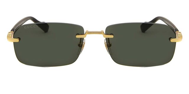 Gucci GG1221S 001 Rectangle Gold Sunglasses | SmartBuyGlasses US