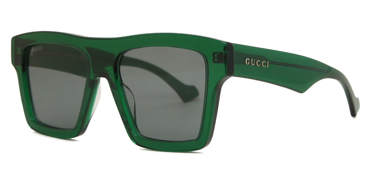 Gucci GG0962S 010 Square Transparent Green Sunglasses