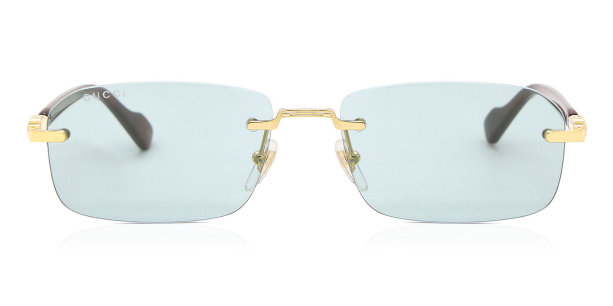 小物 archive GUCCI l eyewear rimless y2k Gucci Eyewear Rimless rectangle-frame Sunglasses | Brown | FARFETCH
