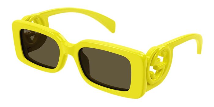 Gucci GG1325S 008 Rectangle Orange Sunglasses  display picture 1