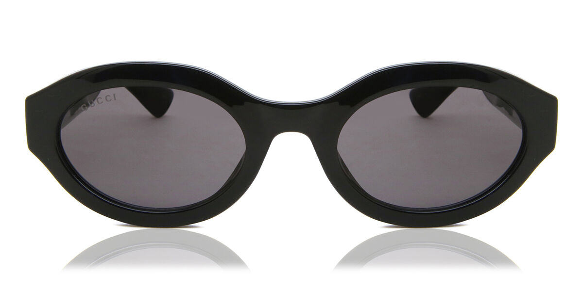 Gucci GG1579S 001 Oval Black Sunglasses | SmartBuyGlasses US