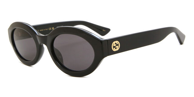 Gucci GG1579S 001 Oval Black Sunglasses | SmartBuyGlasses US