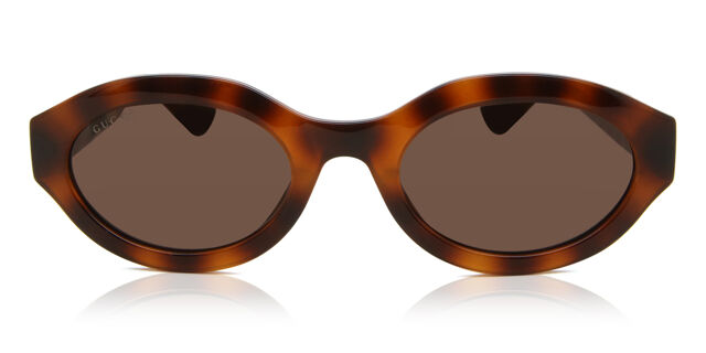 Gucci GG1579S 002 Oval Tortoise Sunglasses | SmartBuyGlasses US display picture 1
