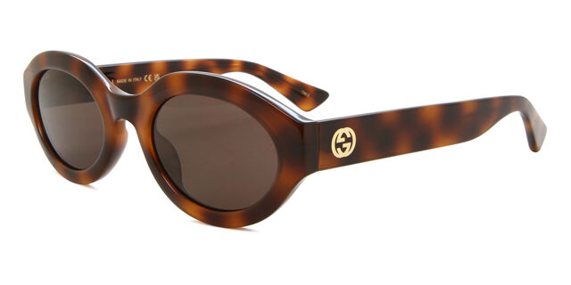 Gucci GG1579S 002 Oval Tortoise Sunglasses | SmartBuyGlasses US display picture 2