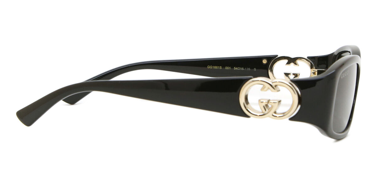 Gucci GG1661S 001 Rectangle Black Sunglasses | SmartBuyGlasses US