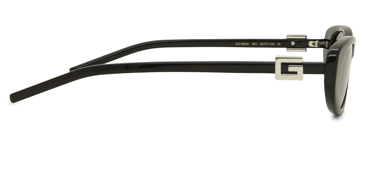Gucci GG1680S 001 Cat Eye Black Sunglasses | SmartBuyGlasses US