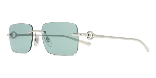 Gucci GG1703S 002 Rectangle Silver Sunglasses  display picture 3
