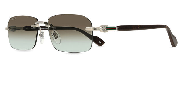 Gucci GG1221S 008 Rectangle Silver Sunglasses  display picture 1