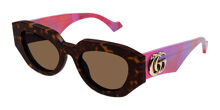 Gucci GG1421S 004 Geometric Pink Sunglasses | SmartBuyGlasses US display picture 2