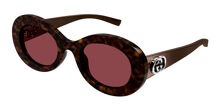 Gucci GG0517S 009 Oval Burgundy Sunglasses | SmartBuyGlasses US display picture 1