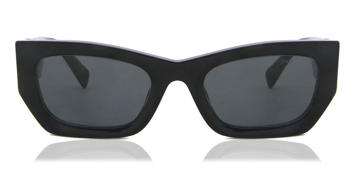 Miu Miu MU09WS 1AB5S0 Cat Eye Black Sunglasses | SmartBuyGlasses US