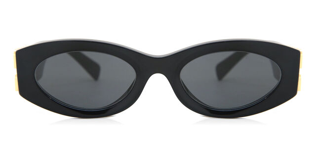 Miu Miu MU11WS 1AB5S0 Oval Black Sunglasses | SmartBuyGlasses US display picture 1