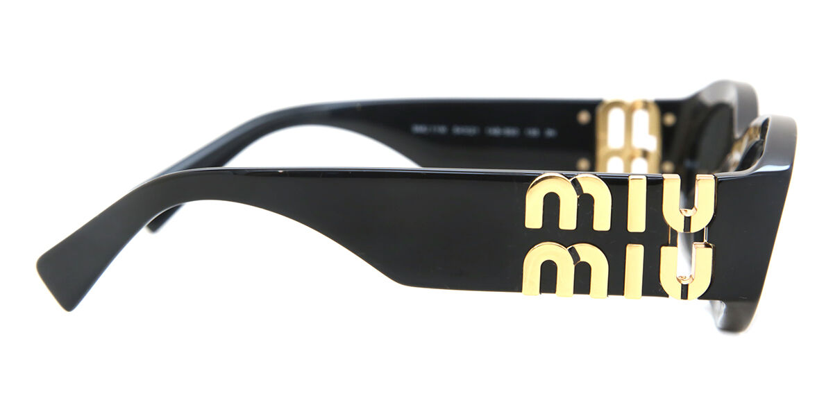 Miu Miu MU11WS 1AB5S0 Oval Black Sunglasses | SmartBuyGlasses US