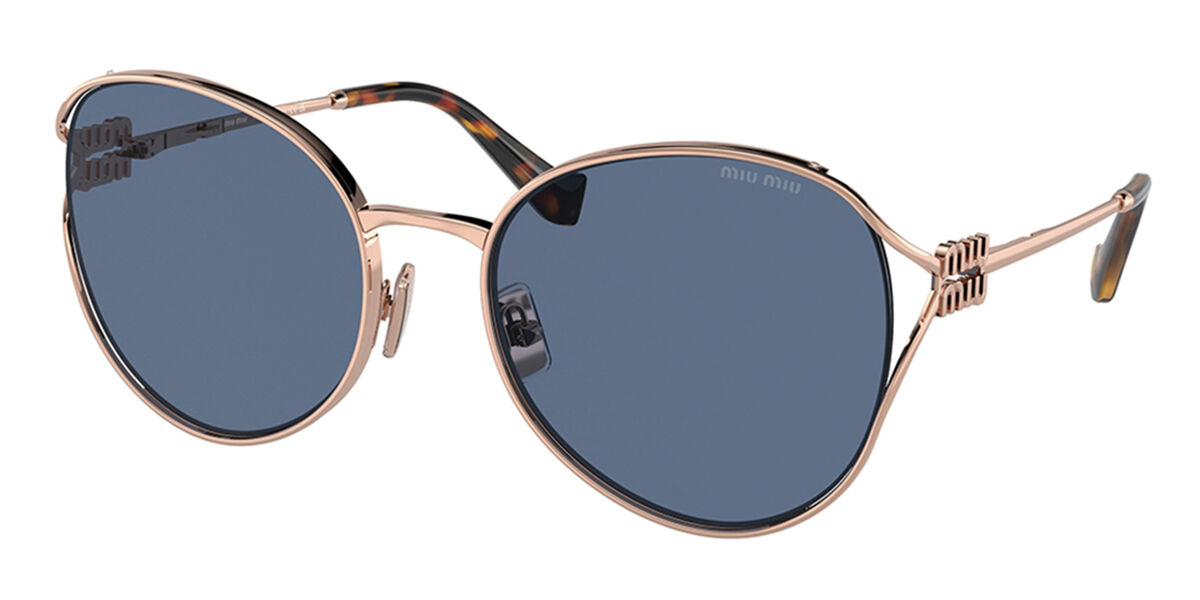 Miu Miu MU53YS ZVF1V1 Oval Rose Gold Sunglasses | SmartBuyGlasses US