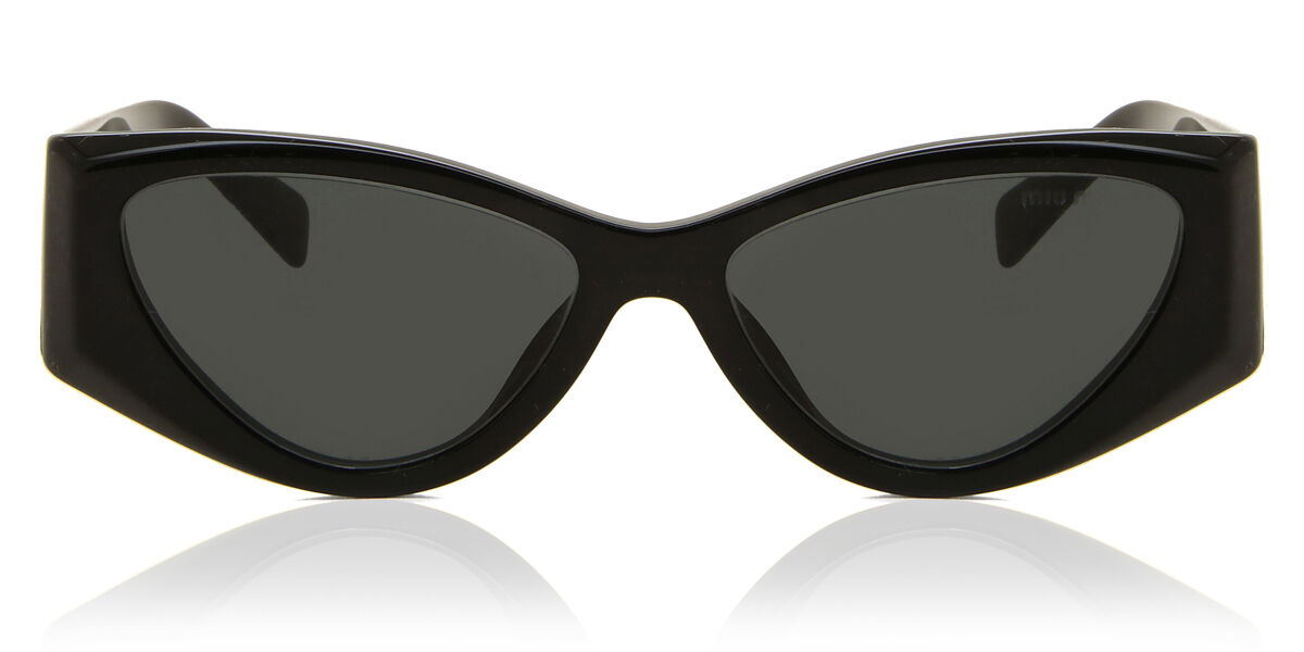 Miu Miu MU06YS 1AB5S0 Cat Eye Black Sunglasses | SmartBuyGlasses US