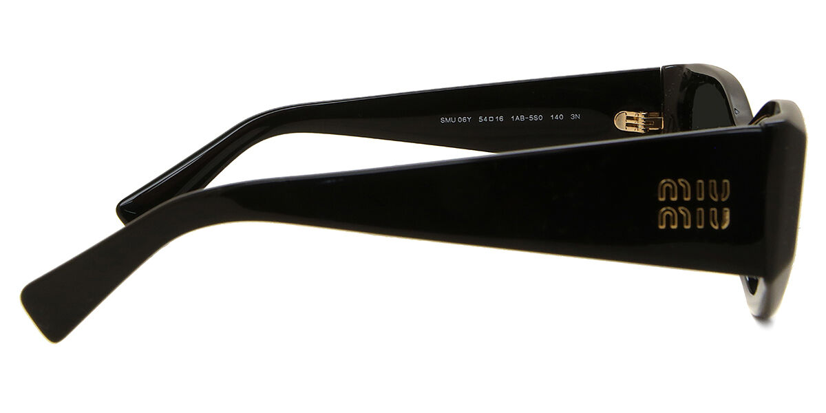 Miu Miu MU06YS 1AB5S0 Cat Eye Black Sunglasses | SmartBuyGlasses US