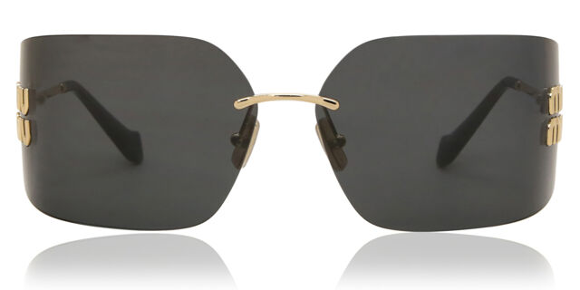 Miu Miu MU54YS 5AK5S0 Wraparound Gold Sunglasses 