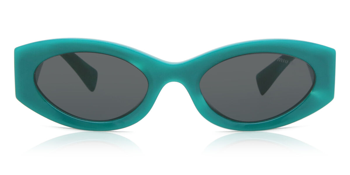 Miu Miu MU11WS 15H5S0 Oval Green Sunglasses | SmartBuyGlasses US display picture 3