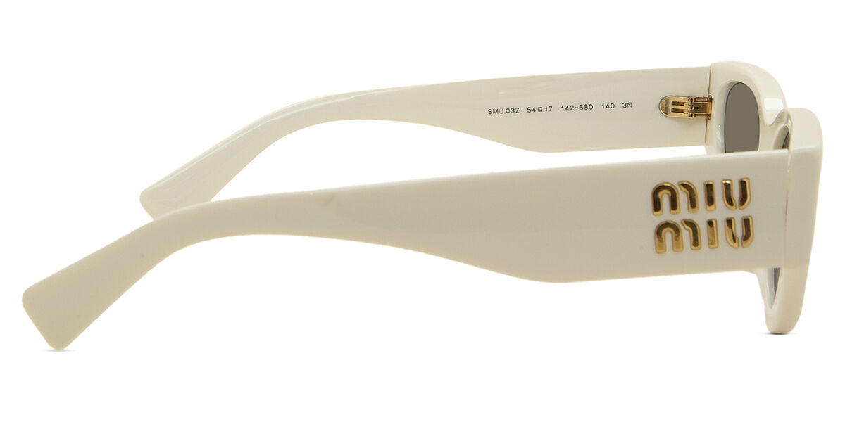 Miu Miu MU03ZS 1425S0 Cat Eye White Sunglasses | SmartBuyGlasses US