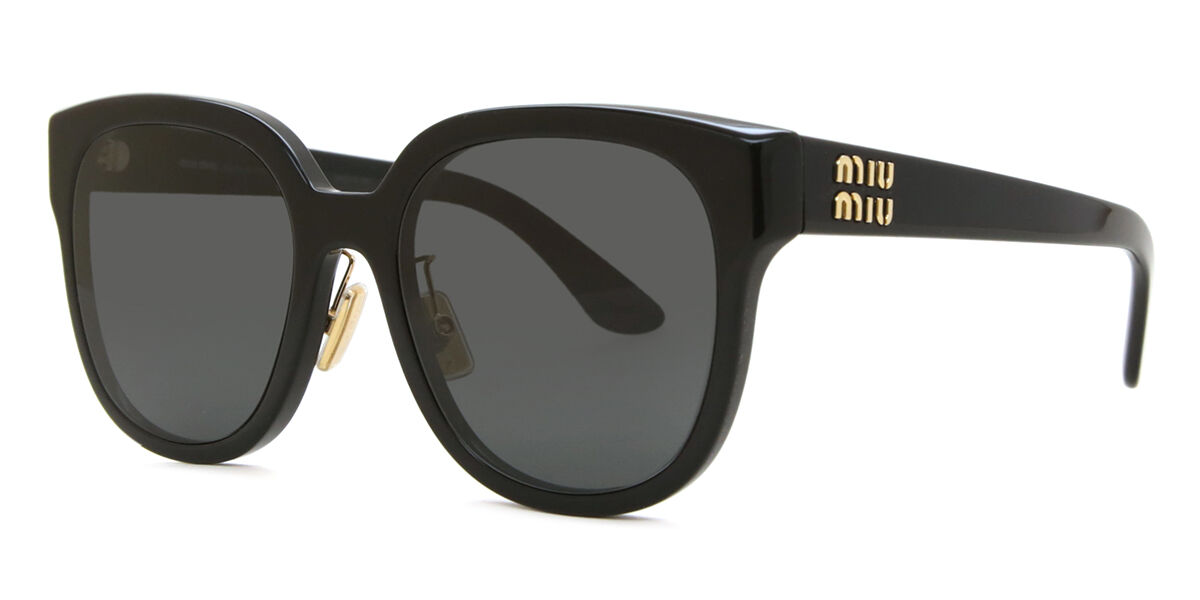 MIU MIU スクエア サングラス MU01ZS 1AB5S0 Miu Miu MU01ZS 1AB5S0 Square Black Sunglasses | SmartBuyGlasses US