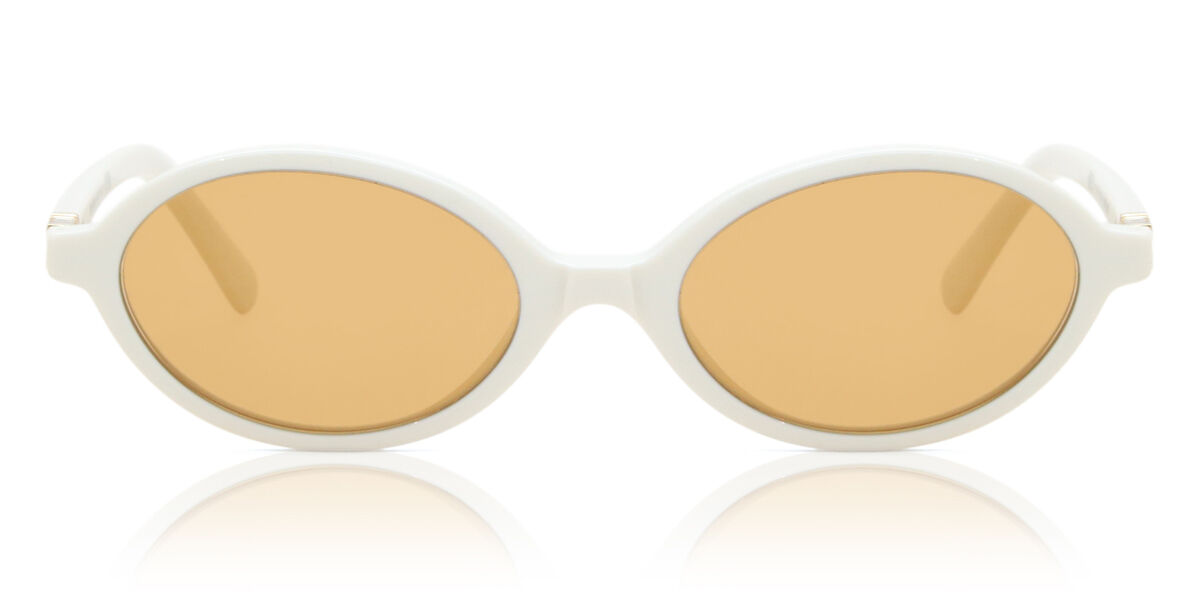 Miu Miu MU04ZS 14240D Oval White Sunglasses | SmartBuyGlasses US