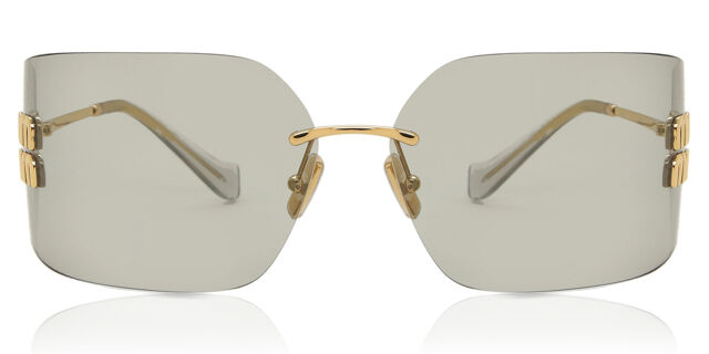 Miu Miu MU54YS 5AK30B Wraparound Gold Sunglasses  display picture 2