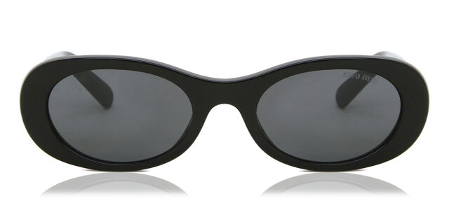 Miu Miu MU06ZS 1AB5S0 Oval Black Sunglasses | SmartBuyGlasses US display picture 1