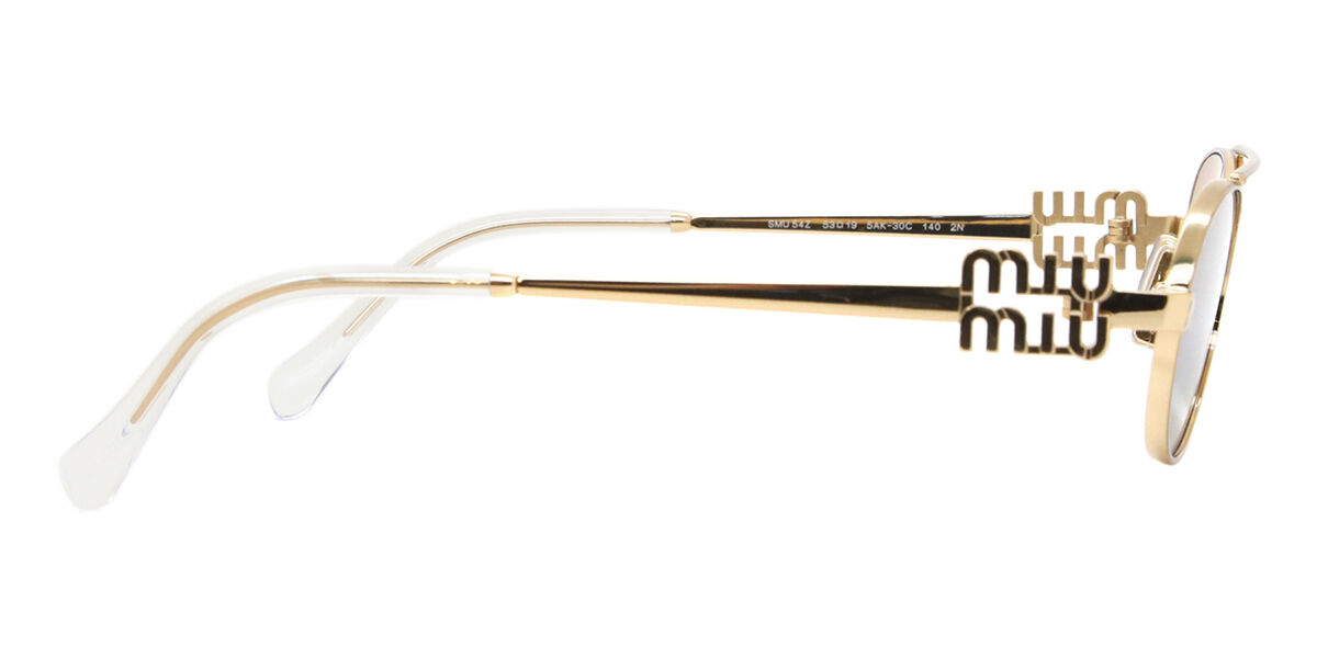 miuさん専用 Miu Miu MU54ZS 5AK30C Pilot Gold Sunglasses | SmartBuyGlasses US
