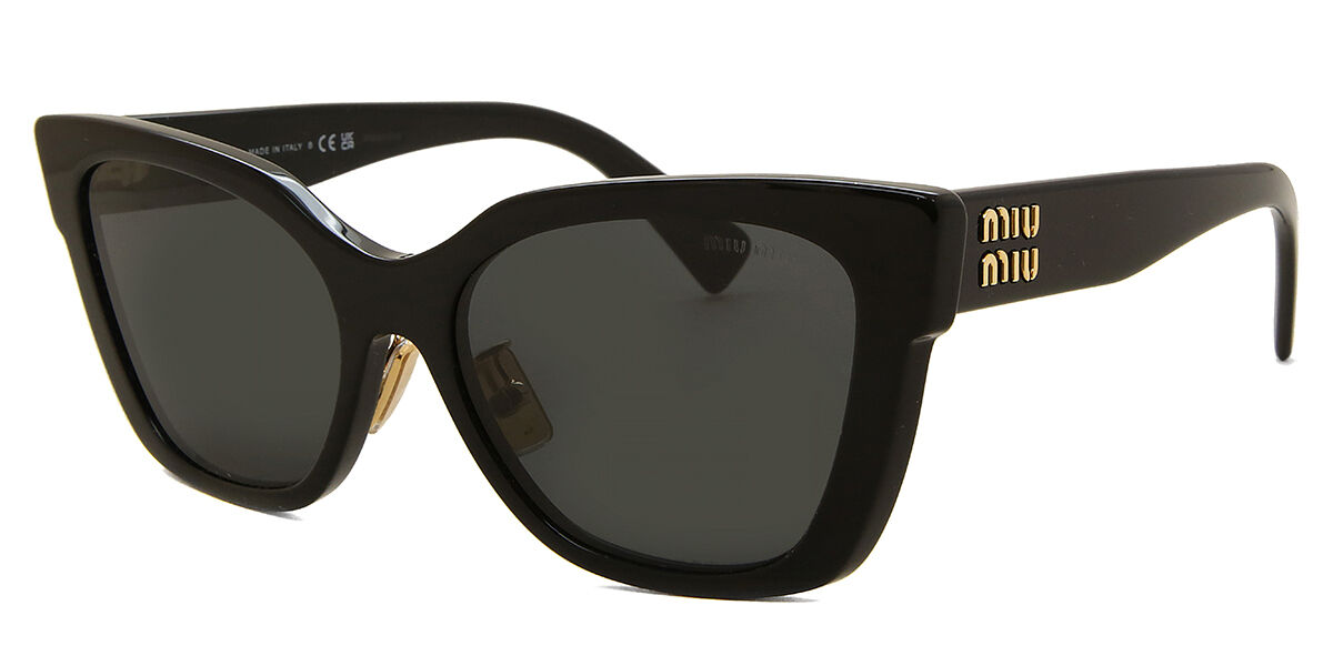 Miu Miu MU02ZS 1AB5S0 Cat Eye Black Sunglasses | SmartBuyGlasses US