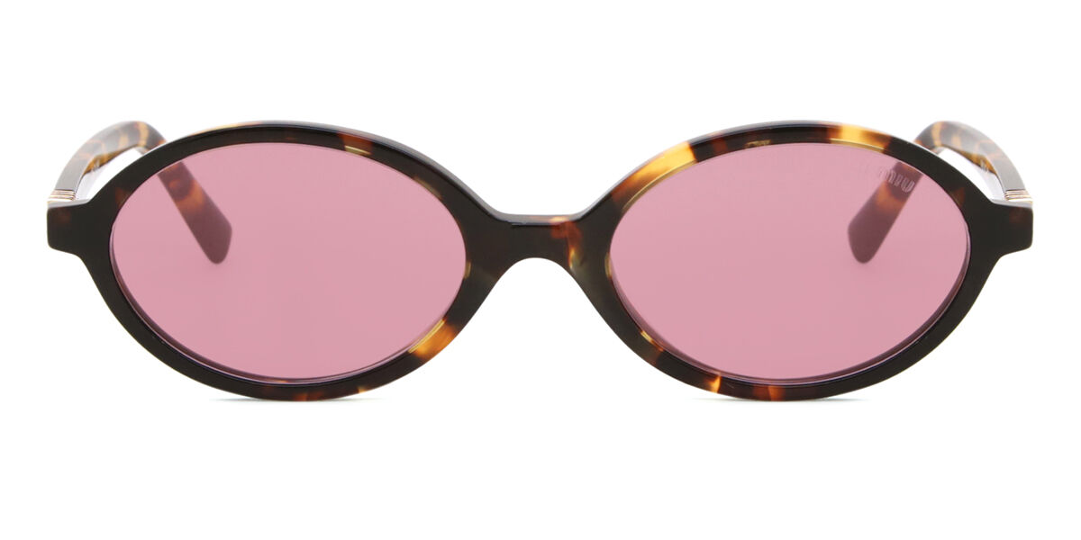 Miu Miu MU04ZS VAU50D Oval Dark Tortoise Sunglasses