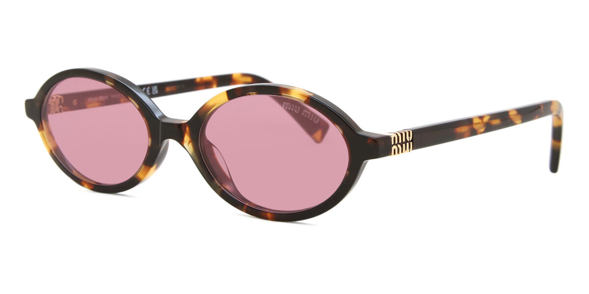 Miu Miu MU04ZS VAU50D Oval Dark Tortoise Sunglasses