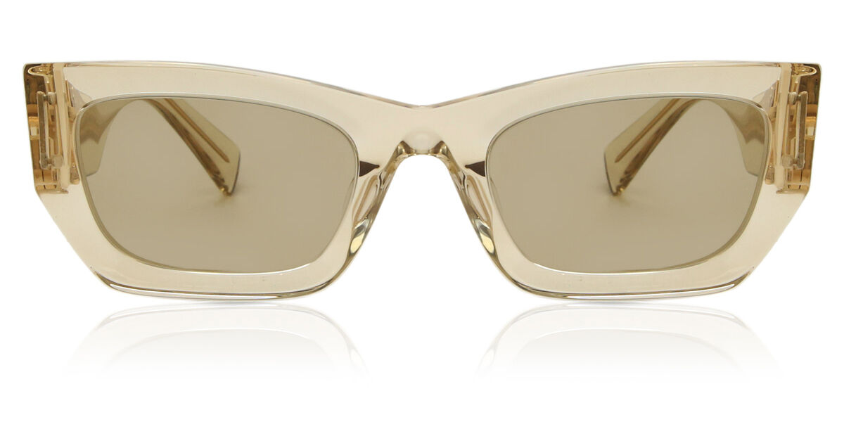 Miu Miu MU09WS 11T40F Cat Eye Transparent Sand Brown Sunglasses