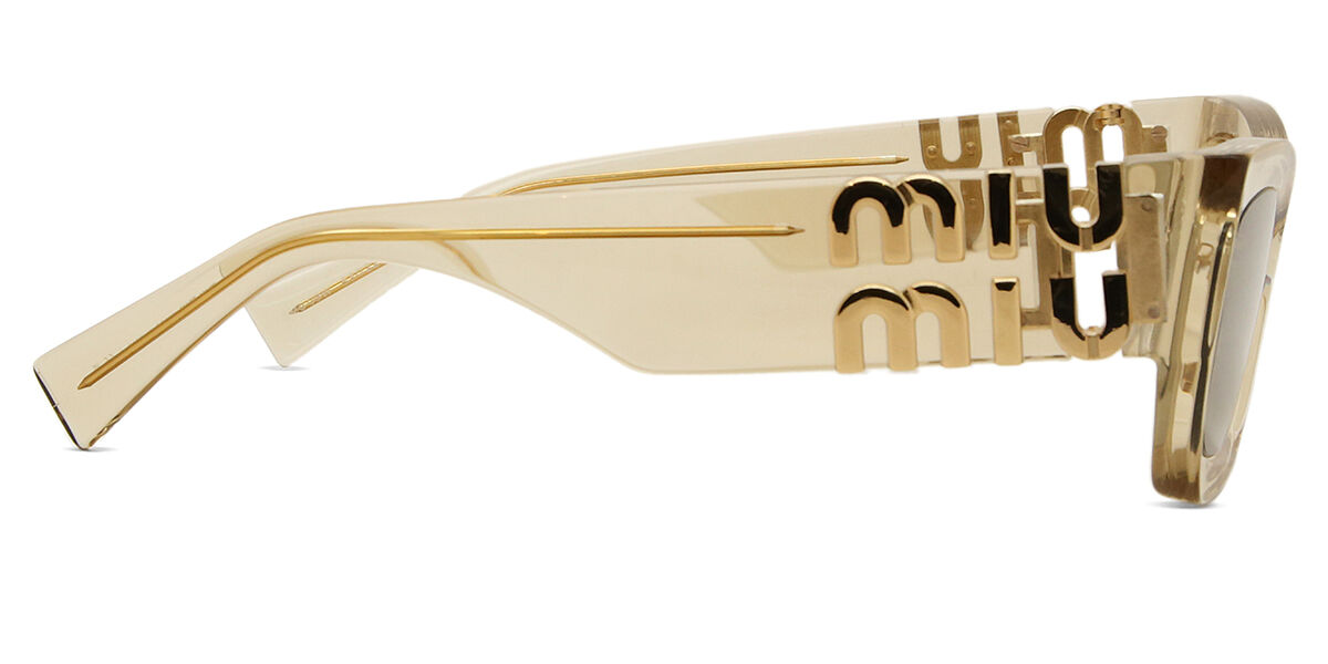 miumiu サングラス MIU MIU MU 56ZS 5AK09Z Gold Dark Brown Lens Women Sunglasses