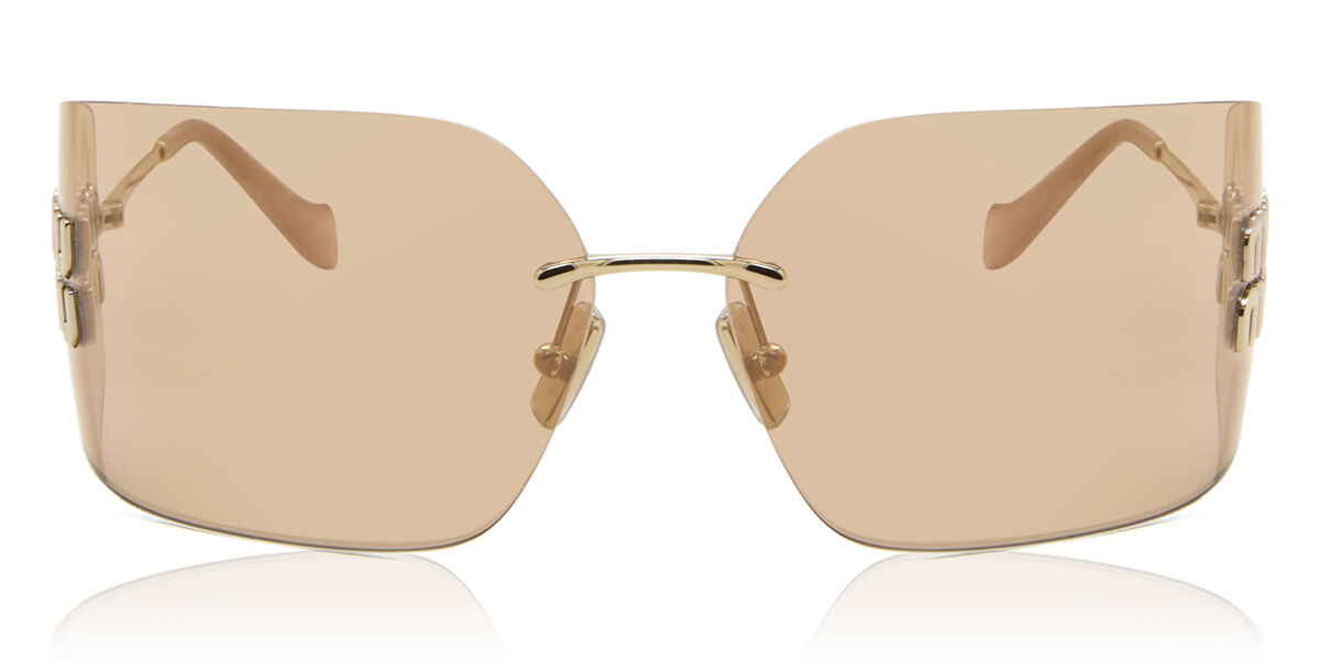 MIU MIUオーバーサイズサングラス　59□16 135 MU A54S Miu Miu Sunglasses 26C09Z Old Gold - eye-oo.com