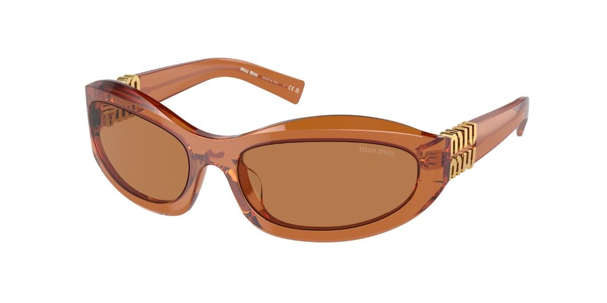 Miu Miu MU14ZSF Asian Fit 12W20I Rectangle Transparent Mauve