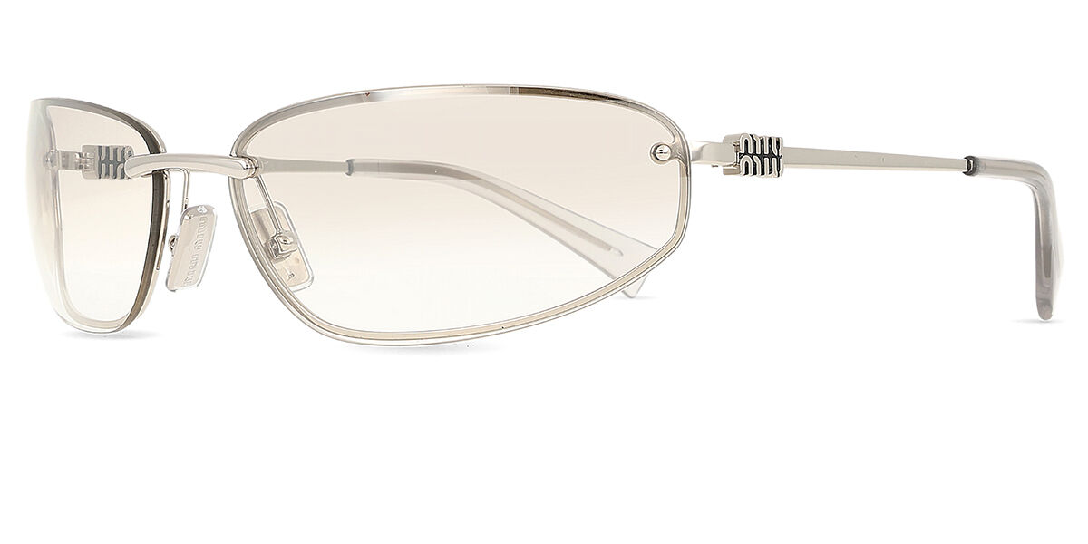 Miu Miu MUA50S 1BC8H1 Wraparound Silver Sunglasses