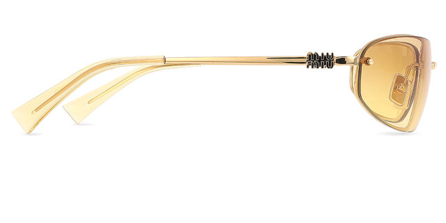 Miu Miu MUA50S 5AK7R1 Wraparound Gold Sunglasses  display picture 1