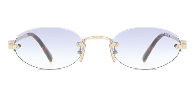 Miu Miu MUA54S ZVN80O Oval Pale Gold Sunglasses  display picture 3