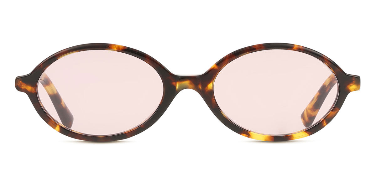Miu Miu MU04ZS 14L4I0 Oval Tortoise Honey Sunglasses