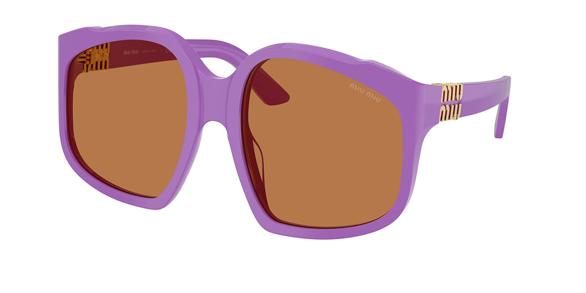 miu miu オーバル型サングラス 紫色レンズ サングラス 眼鏡 プラスチックフレーム スクエア グラデーション 5815