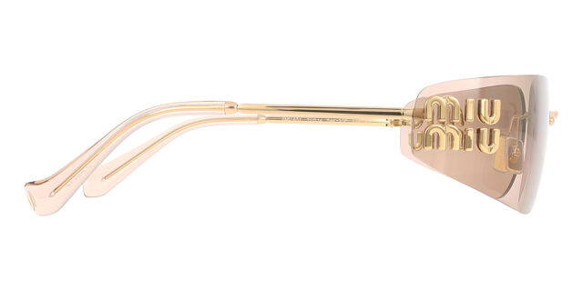 Miu Miu MUA51S 5AK20P Rectangle Gold Sunglasses  display picture 3