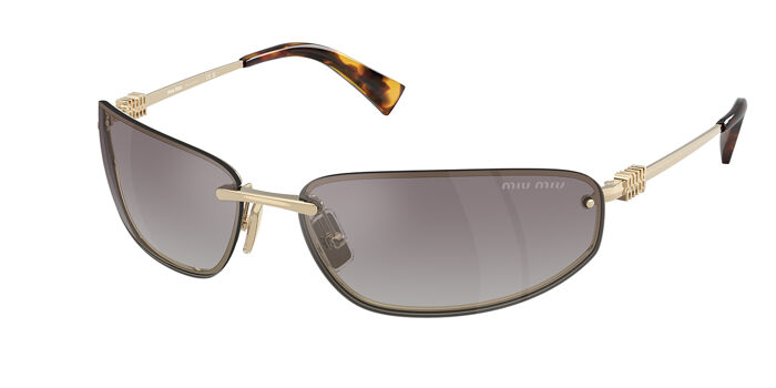 Miu Miu MUA50S 1BC8H1 Wraparound Silver Sunglasses  display picture 3