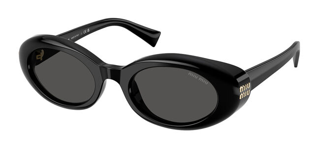 Miu Miu MUB09S 16K08Z Oval Black Sunglasses | SmartBuyGlasses US display picture 3