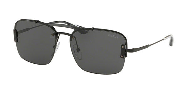 Prada PR 57XS 03A0B7 Pilot Transparent Orange Gunmetal Sunglasses